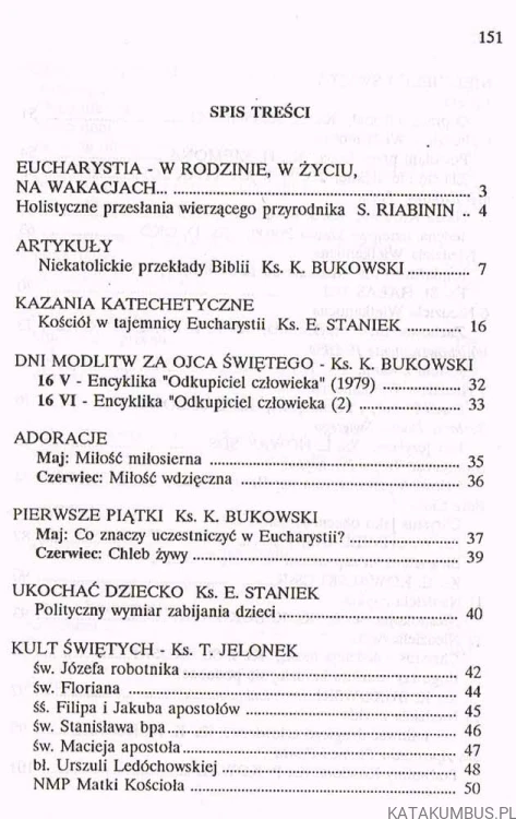 Materiały homiletyczne Maj - Czerwiec nr 135 rok A. PRACA ZBIOROWA
