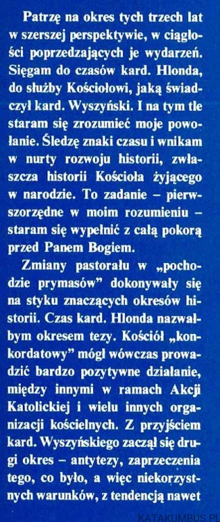 Chcemy z tego sprawdzianu wyjść prawdomówni i wiarygodni. KARDYNAŁ JÓZEF GLEMP 2