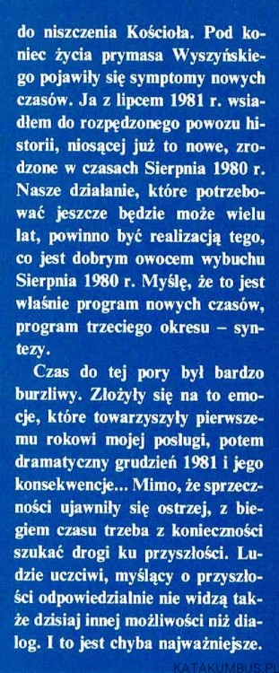 Chcemy z tego sprawdzianu wyjść prawdomówni i wiarygodni. KARDYNAŁ JÓZEF GLEMP 3