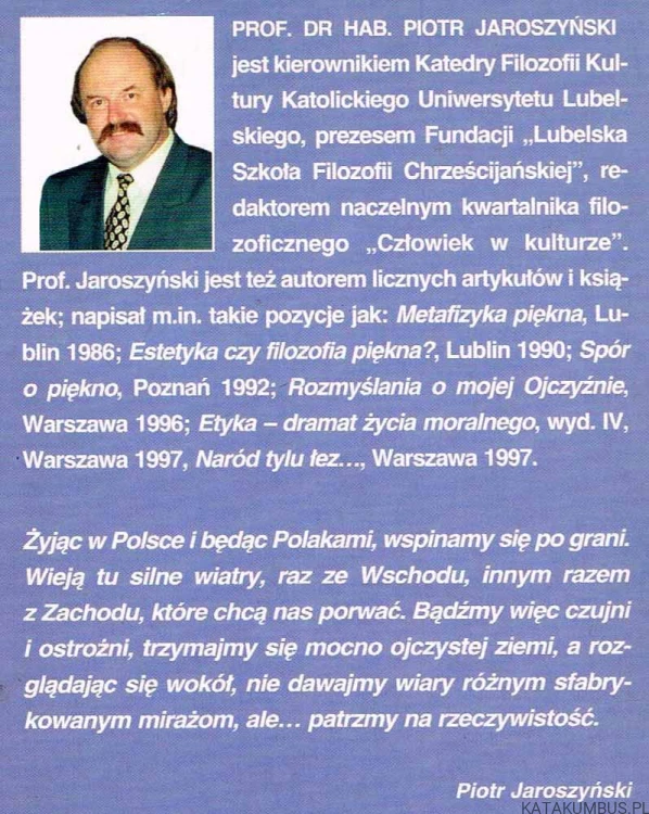 Patrzmy na rzeczywistość. PIOTR JAROSZYŃSKI