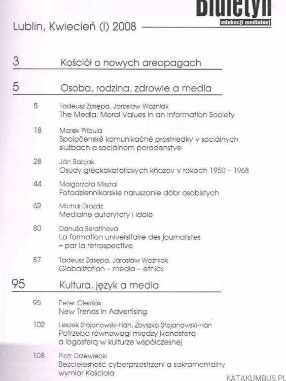 Biuletyn edukacji medialnej nr 1 / 2008