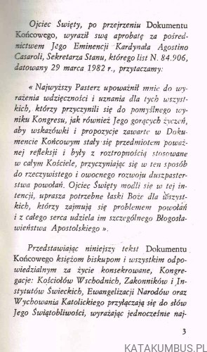 Rozwój duszpasterstwa powołań w Kościołach partykularnych doświadczenia przeszłości i plany na przyszłość. Dokument Końcowy