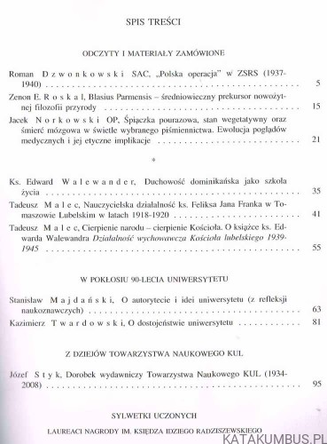 Summarium nr 38(58) 2009. Red. STANISŁAW MAJDAŃSKI