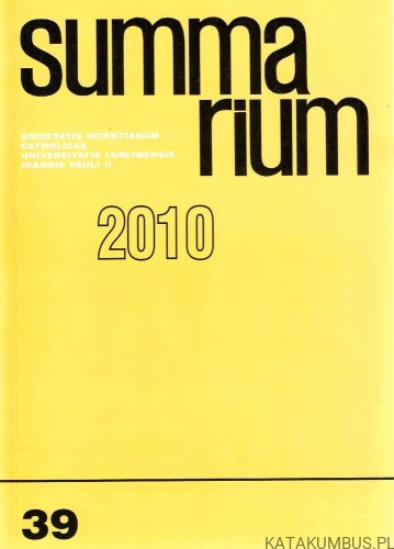 Summarium nr 39(59) 2010. Red. STANISŁAW MAJDAŃSKI