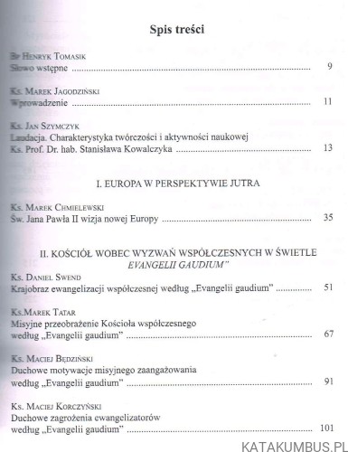 Kościół wobec wyzwań współczesnych. Ks. MAREK JAGODZIŃSKI, Ks. JAROSŁAW WOJTKUN