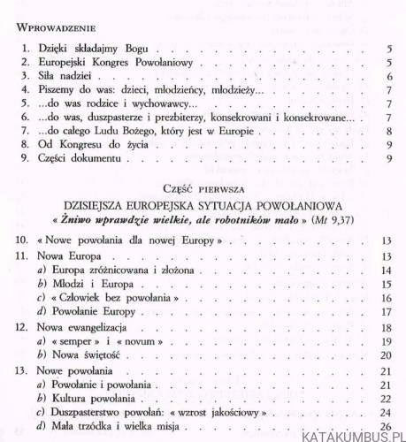 Nowe powołania dla nowej Europy