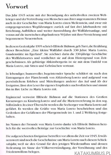Eine kleine Wallfahrt durch 350 Jahre Maria Loreto / Elfriede Bidmon