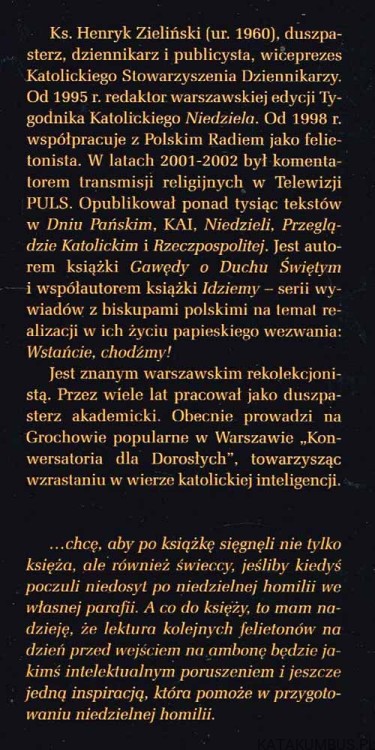 Spod ambony. Zamyślenia niedzielne na rok A / ks. Henryk Zieliński