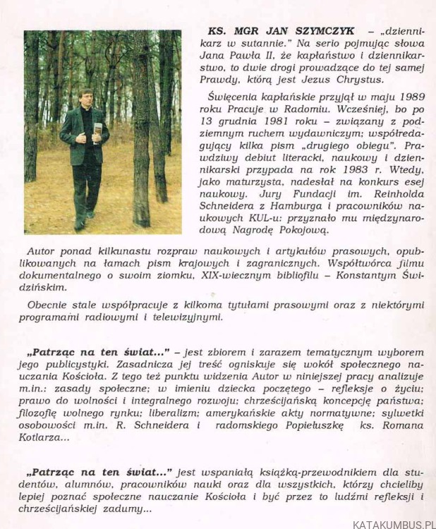 Patrząc na ten świat... / ks. Jan Szymczak