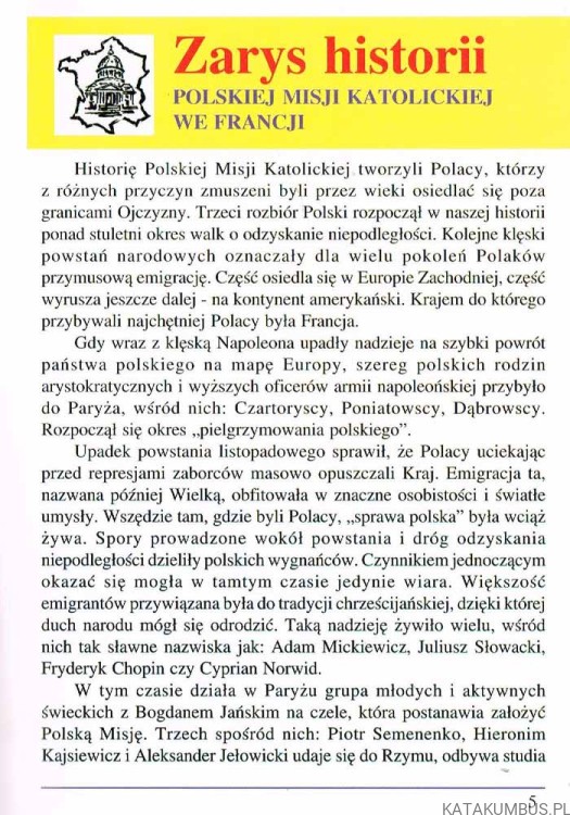 Duszpasterze Polskiej Misji Katolickiej we Francji . Informator 2008