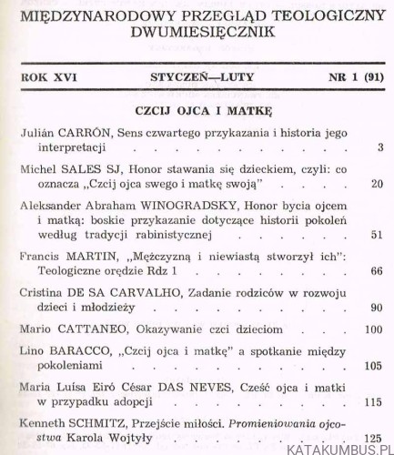 Czcij ojca i matkę / Communio nr 1(91) 1996