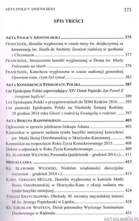 Kronika Diecezji Radomskiej nr 4 (92) 2014