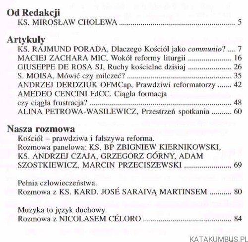 Kościół prawdziwa i fałszywa reforma / PASTORES - 26(1) 2005 Zima