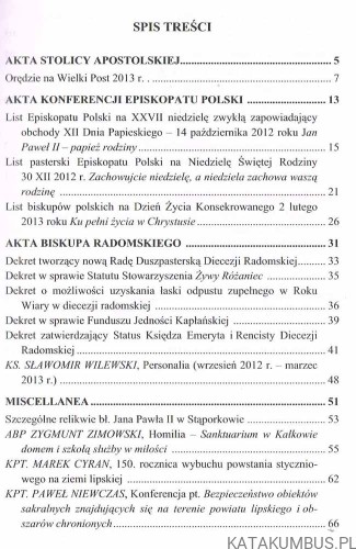 Kronika Diecezji Radomskiej nr 1 (85) 2013