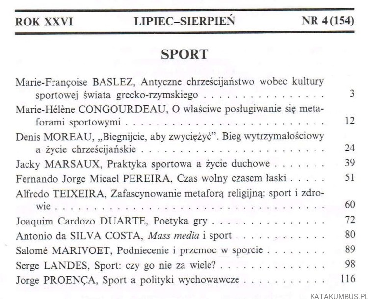 Sport / Communio nr 4(154) 2006