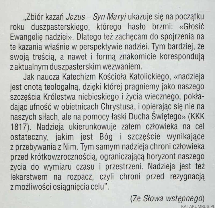 Jezus - Syn Maryi. Ks. WIESŁAW PIOTROWSKI