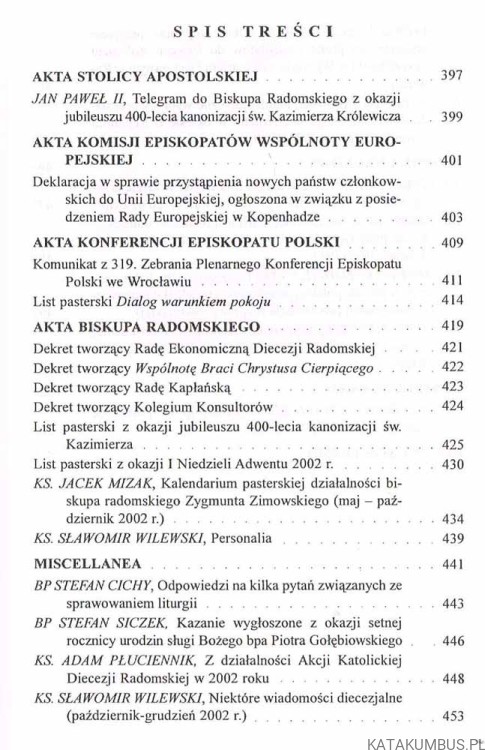 Kronika Diecezji Radomskiej nr 4 (44) 2002