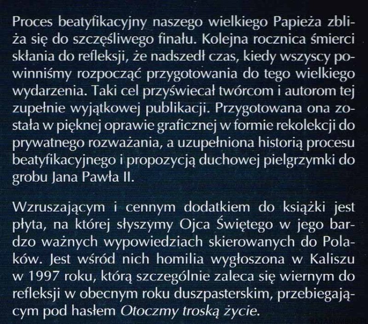 Przygotowanie do beatyfikacji Jana Pawła II. Rekolekcje. Ks. HENRYK ROMANIK