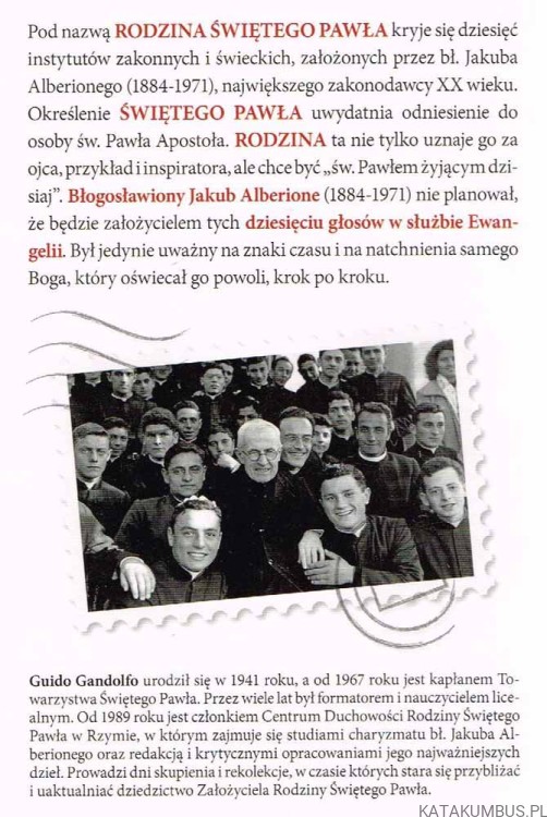 Rodzina Świętego Pawła. ks. GUIDO GANDOLFO SSP