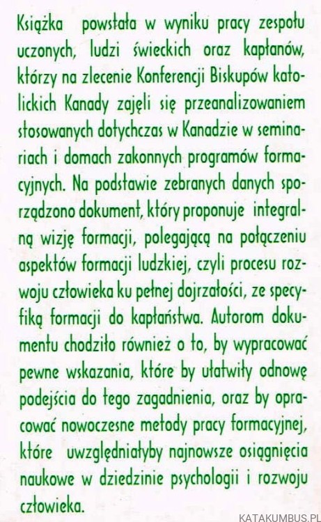 Integralna formacja kandydatów do kapłaństwa