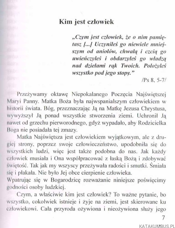 Człowiek dzieckiem Bożym. O. LETUS SZPUCHA OFM