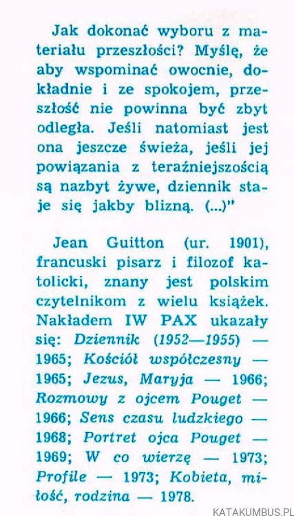 Dziennik. JEAN GUITTON