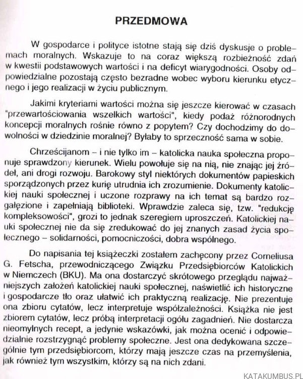 Zarys Katolickiej Nauki Społecznej. WOLFGANG OCKENFELS