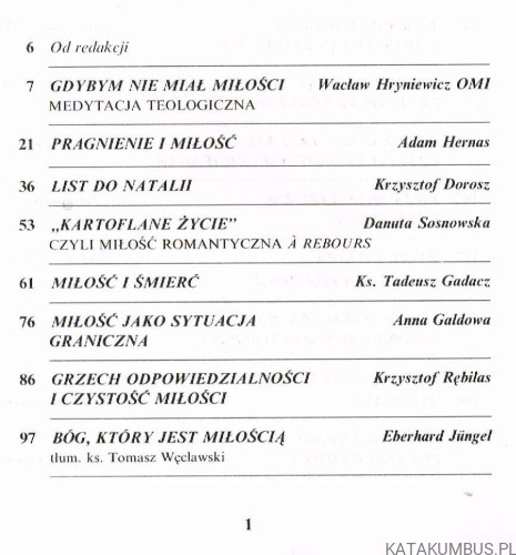 O miłości / ZNAK nr 486. PRACA ZBIOROWA