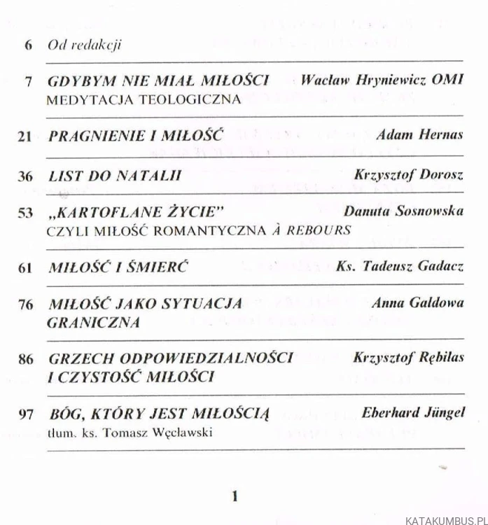 O miłości / ZNAK nr 486. PRACA ZBIOROWA