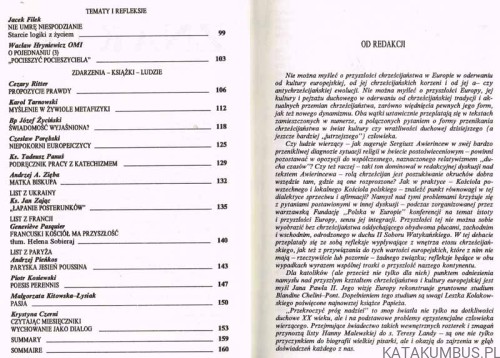 Przyszłość Chrześcijaństwa w Europie. ZNAK nr 478. PRACA ZBIOROWA