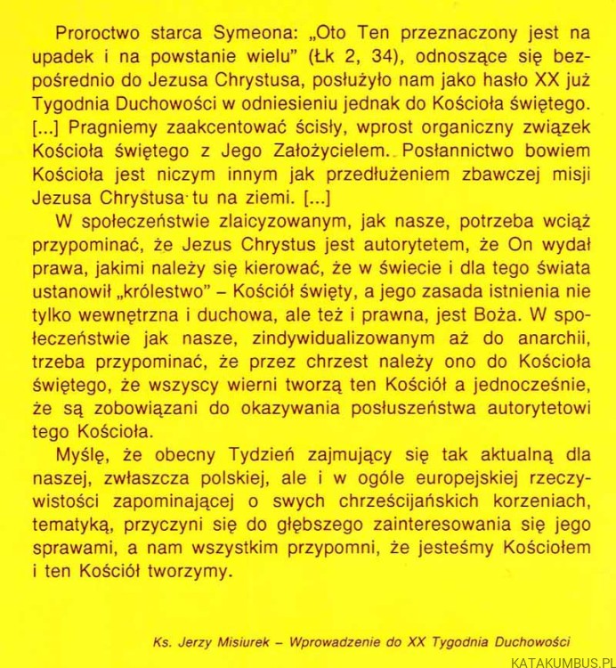 Kościół na upadek i na powstanie wielu. PRACA ZBIOROWA