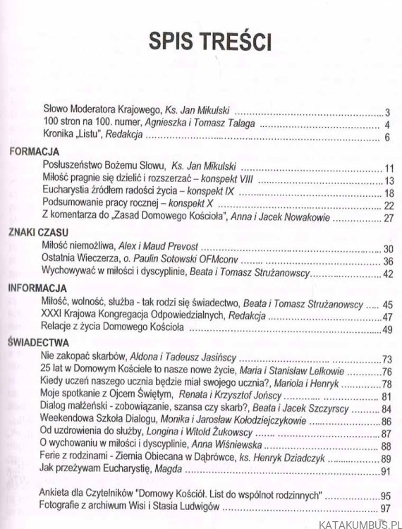 Domowy Kościół nr 100. PRACA ZBIOROWA