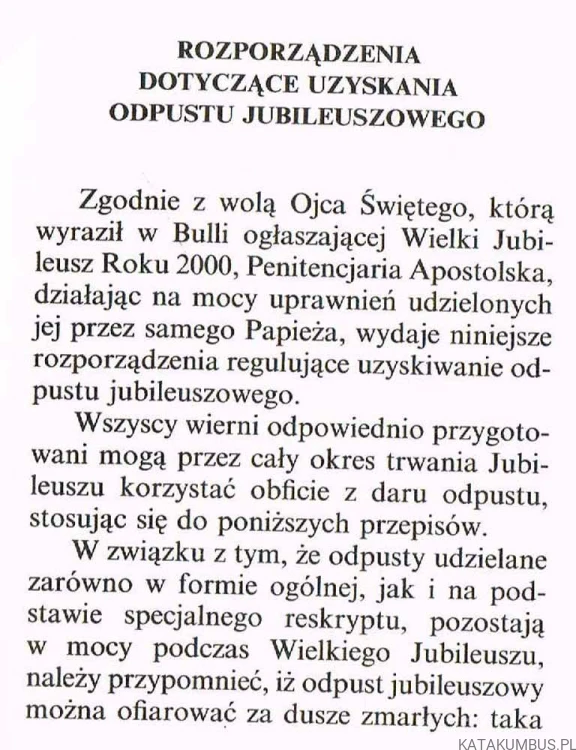 Odpusty w roku Jubileuszowym 2000. Red. MARIA NOWACZYŃSKA