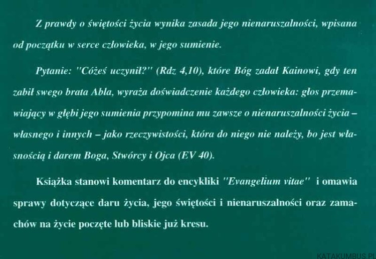 Życie. Dar nienaruszalny. PRACA ZBIOROWA