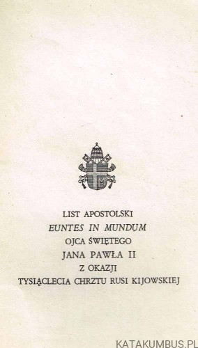 List Apostolski Euntes In Mundum. JAN PAWEŁ II