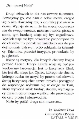 Syn naszej Matki. O. HENRYK KAŁUŻA SVD