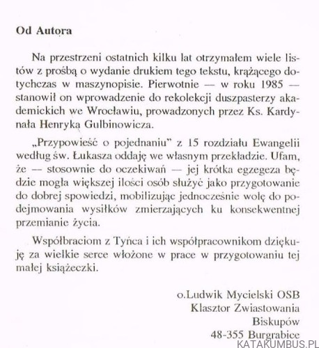 Ewangelia w Ewangelii. O. LUDWIK MYCIELSKI OSB