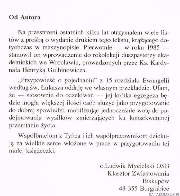 Ewangelia w Ewangelii. O. LUDWIK MYCIELSKI OSB
