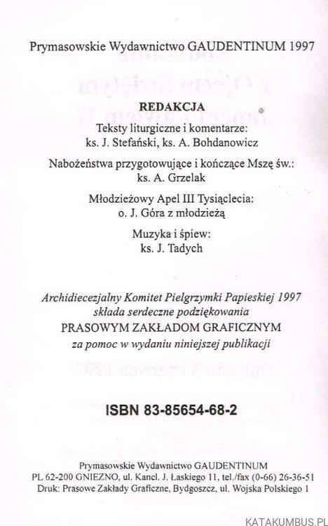 Spotkanie z Ojcem Świętym Janem Pawłem II. PRACA ZBIOROWA