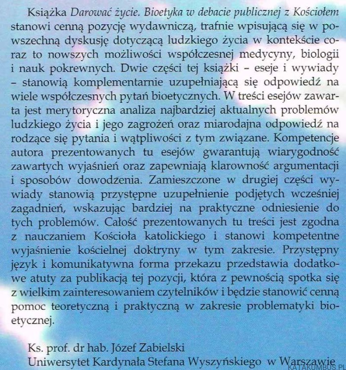 Darować życie. Ks. STANISŁAW WARZESZAK