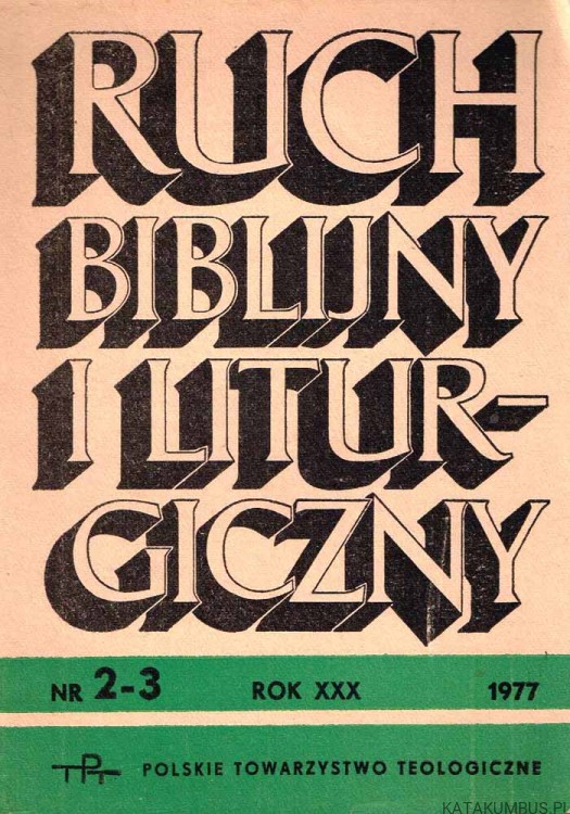 Ruch Biblijny i Liturgiczny nr 2-3 1977. PRACA ZBIOROWA