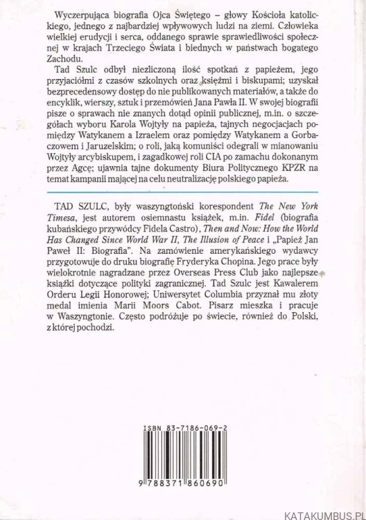 Papież Jan Paweł II Biografia. TAD SZULC
