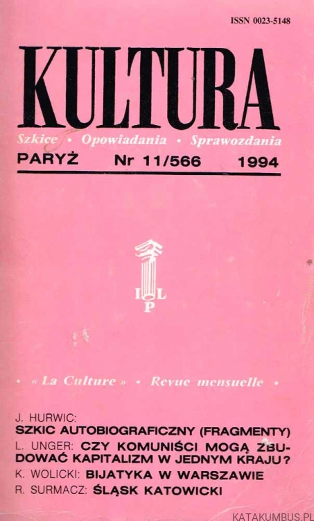 Kultura nr 11/ 566 1994. PRACA ZBIOROWA
