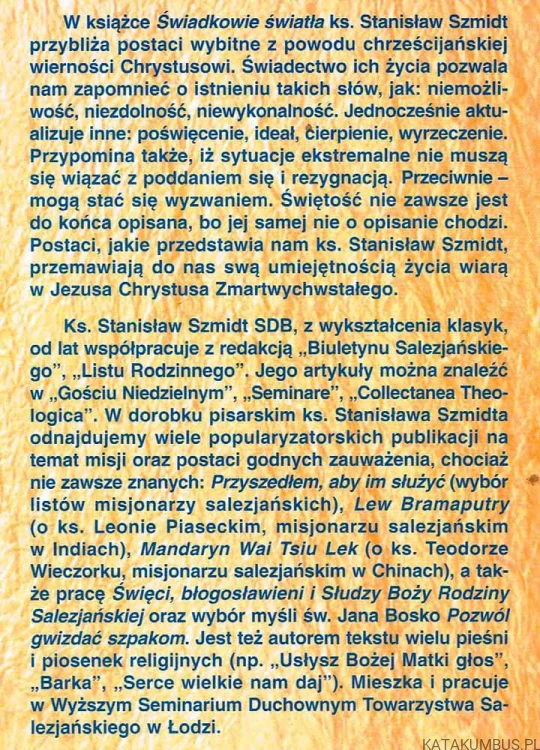 Świadkowie światła. Ks. STANISŁAW SZMIDT
