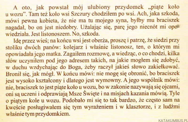 Wspomnienia brata Franciszka Użarowskiego. Michał Stolarczyk CP