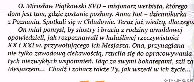 Znaleźliśmy Mesjasza. MIROSŁAW PIĄTKOWSKI SVD