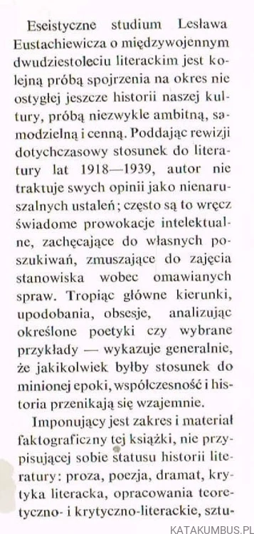 Między współczesnością a historią. LESŁAW EUSTACHIEWICZ