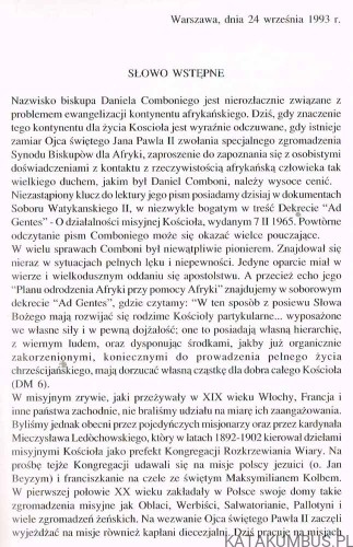 Przesłanie Daniela Comboniego. ALDO GILLI