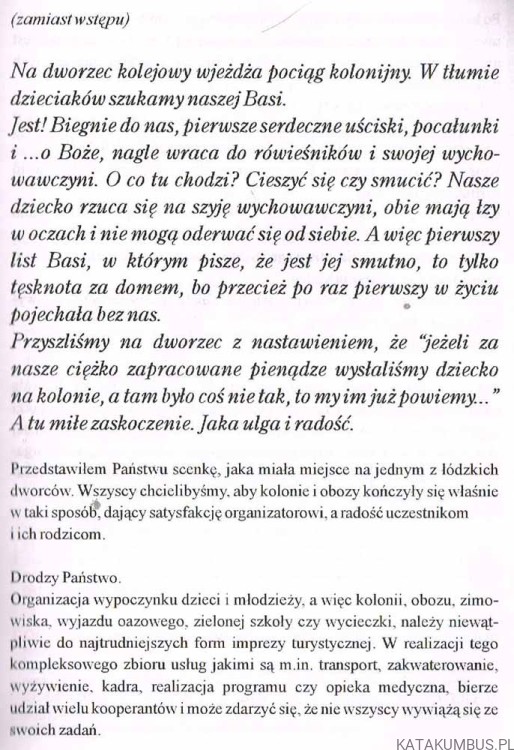 Bezpieczny wypoczynek dzieci i młodzieży. TADEUSZ ZAGAJEWSKI