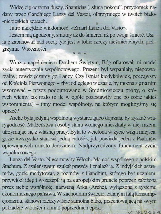 Buduj Arkę. LANZA DEL VASTO